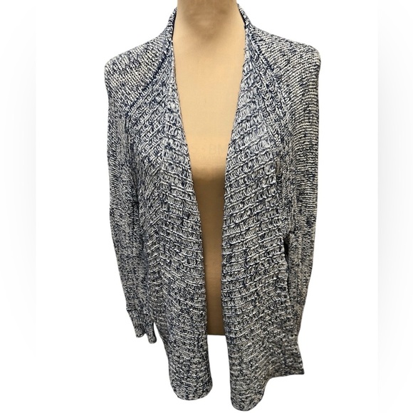 Velvet by Graham & Spencer Cardigan Marled Blue & Gray Size Medium Soft Comfy - Picture 1 of 9